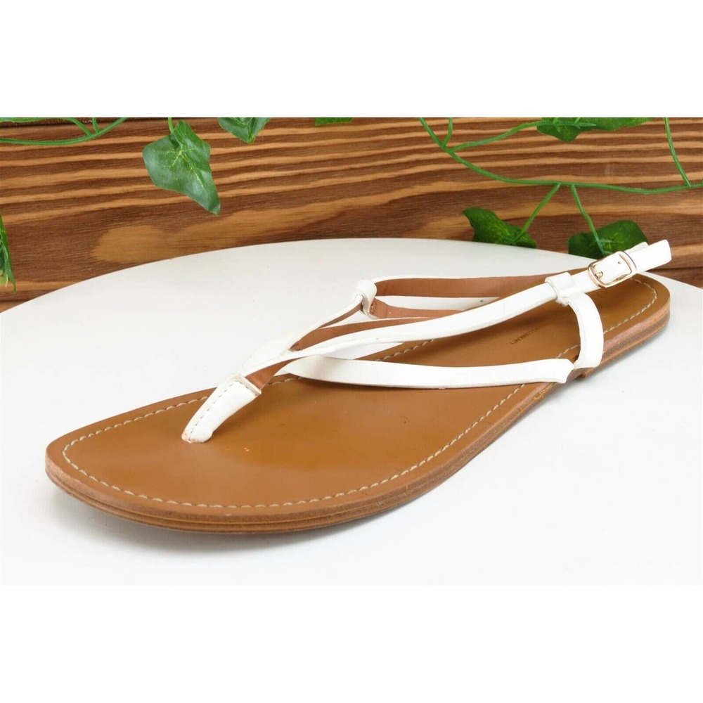 Pull&Bear Sz 39 M White‎ Strappy Synthetic Women Sandals